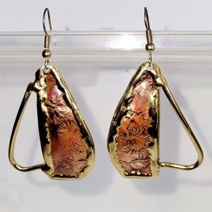Artisan Earrings, Hand Made Copper & Brass Earrings, Handcrafted, Organic Design